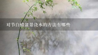 对节白蜡盆景浇水的方法有哪些