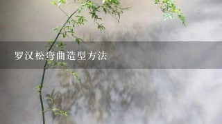 罗汉松弯曲造型方法