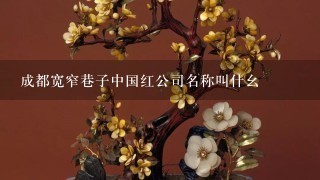 成都宽窄巷子中国红公司名称叫什幺