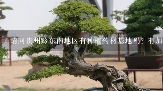 请问贵州黔东南地区有种植药材基地吗？有加盟的吗？谢谢！