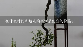 在什么时间和地点购买到最便宜的价格？