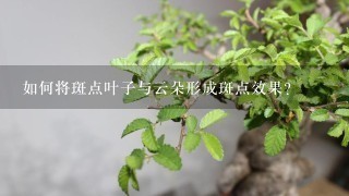 如何将斑点叶子与云朵形成斑点效果?